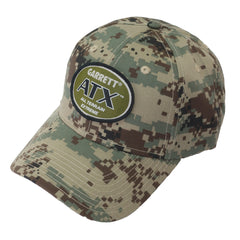 Garrett Camo Metal Detector Digger Finds Pouch & ATX Logo Baseball Cap Hat OS