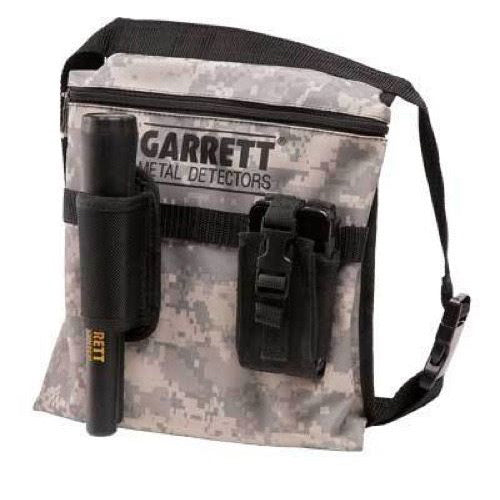 New Garrett Camo Canvas Metal Detecting Finds Pouch with Belt