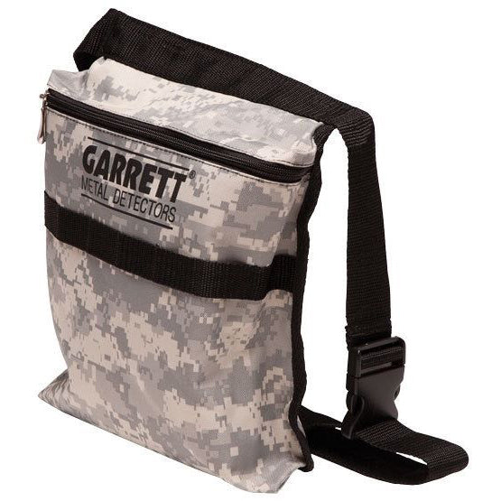 New Garrett Camo Canvas Metal Detecting Finds Pouch with Belt