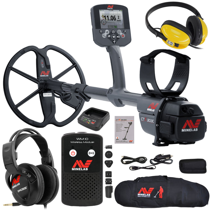 Minelab CTX 3030 Metal Detector with 11” Coil, Waterproof Headphones and Bag