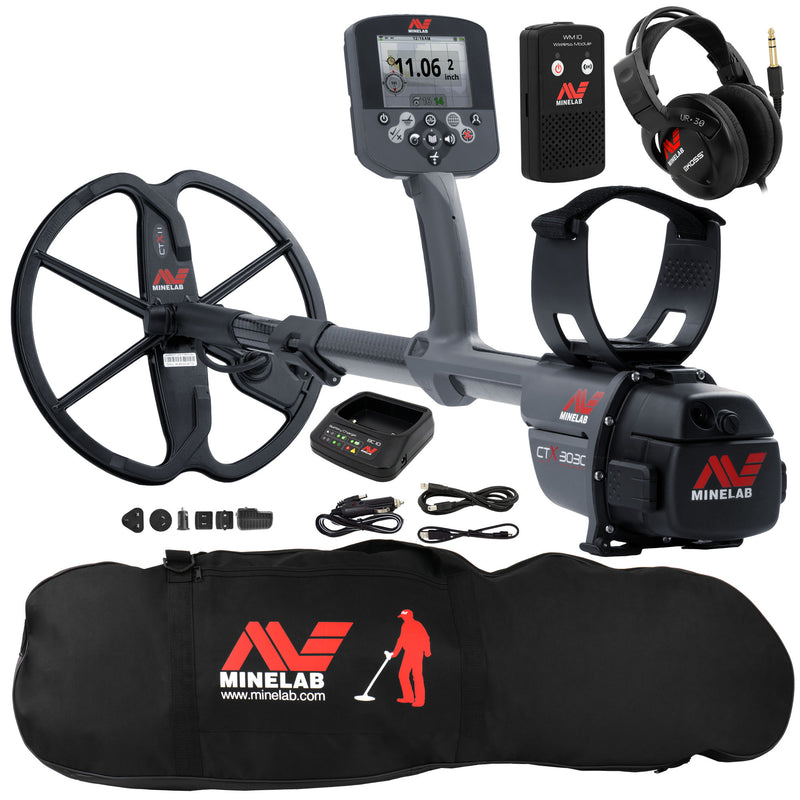 Minelab CTX 3030 Ultimate Waterproof Metal Detector with Black Padded Carry Bag