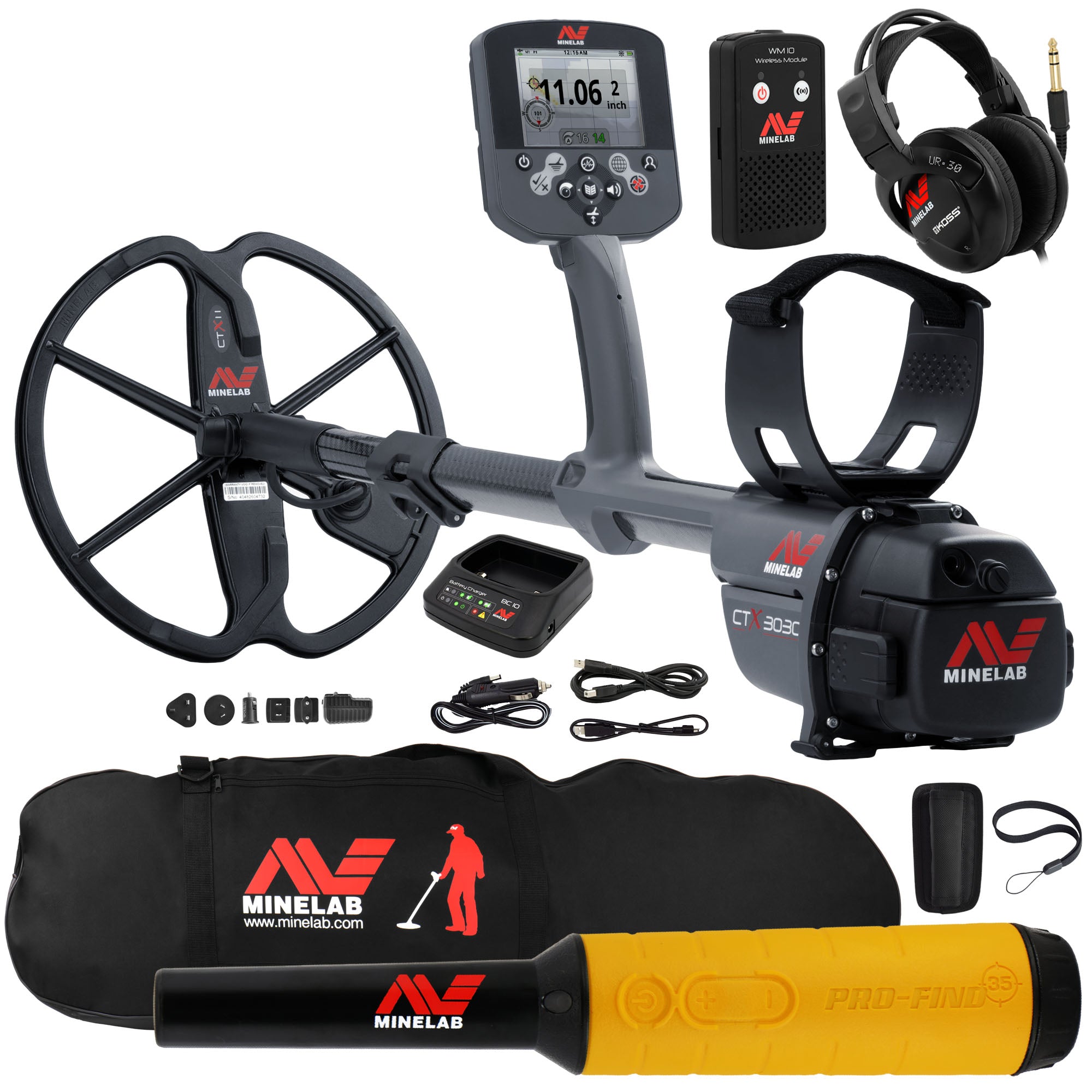 Minelab CTX 3030 Metal Detector with Carrybag and Gloves-www