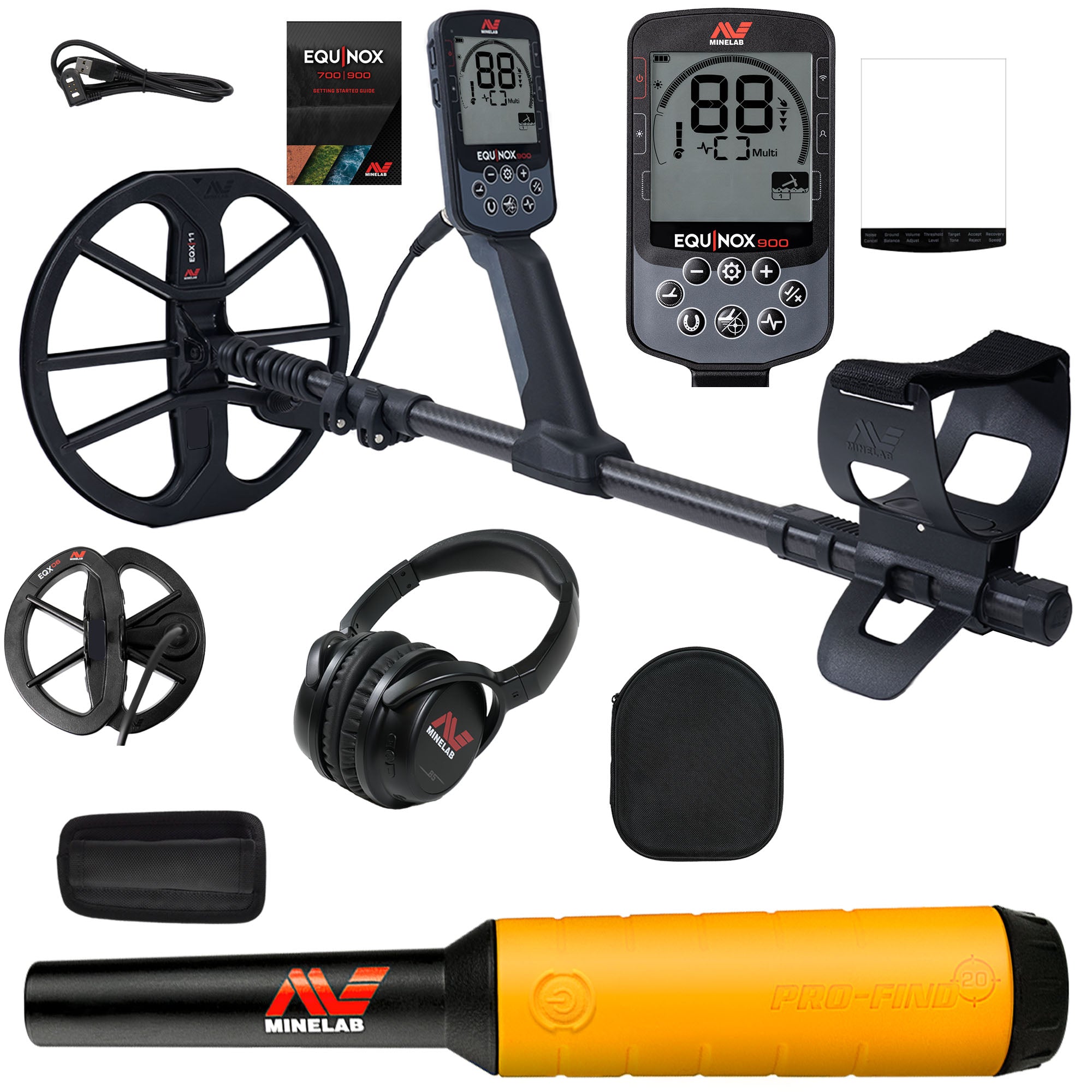 Minelab EQUINOX 900 Multi-IQ Metal Detector w/Pro-Find 20