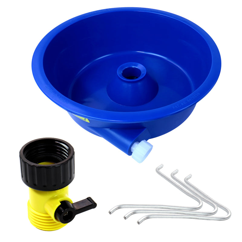 Blue Bowl Concentrator Kit with Pump, Leg Levelers, Vial Gold Mining Equipment