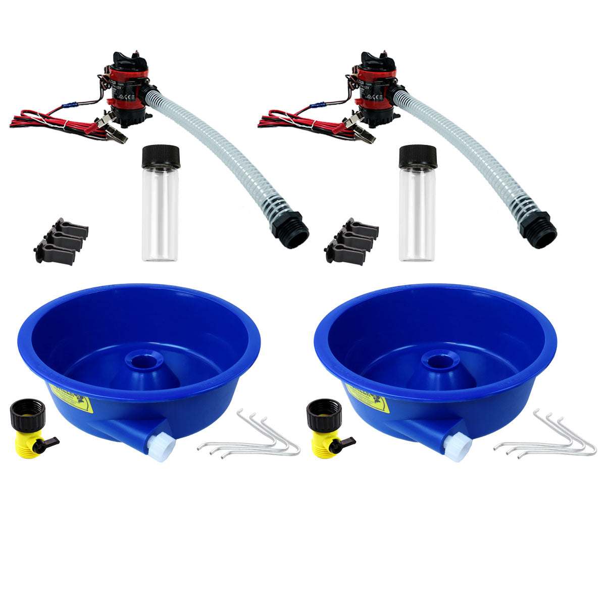 Blue Bowl Concentrator Kit Dual Pack with Pump, Leg Levelers, Vial for Gold