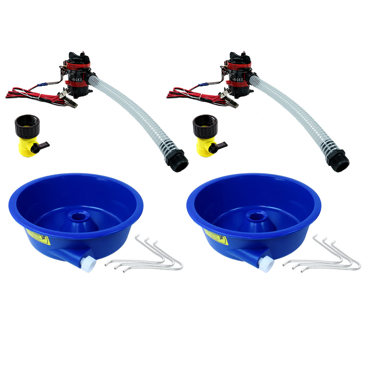 Blue Bowl Concentrator Kit Dual Pack with Pump & Battery Clips Gold Prospecting