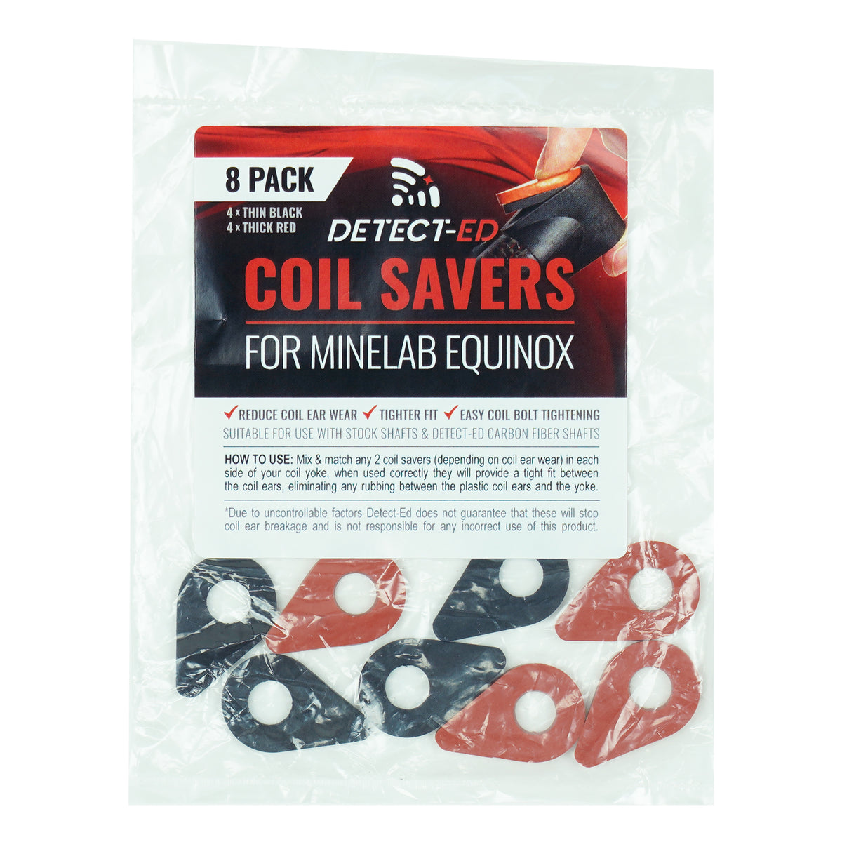 Detect-Ed Coil Savers - Upgrade Washers for Minelab Equinox Metal Detectors