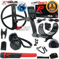 XP Deus Metal Detector w/ MI-4 Pinpointer, Headphones, Remote, 11” X35 Coil