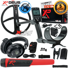 XP Deus Metal Detector w/ MI-4 Pinpointer, Headphones, Remote, 11” X35 Coil