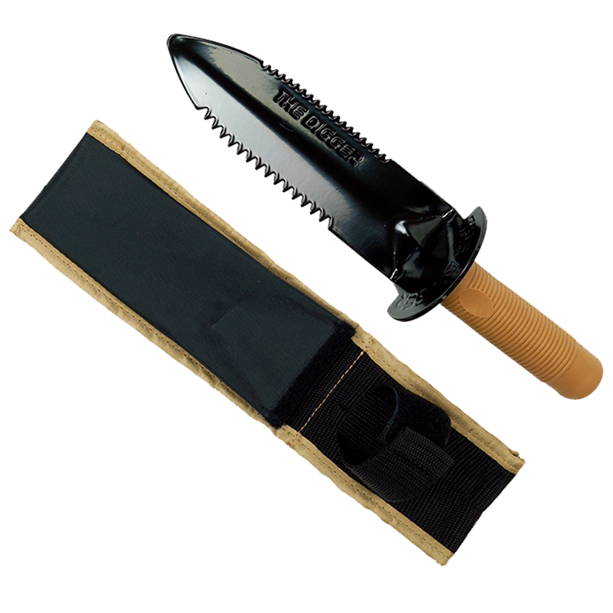 Fisher Double Serrated Digging Trowel with Sheath