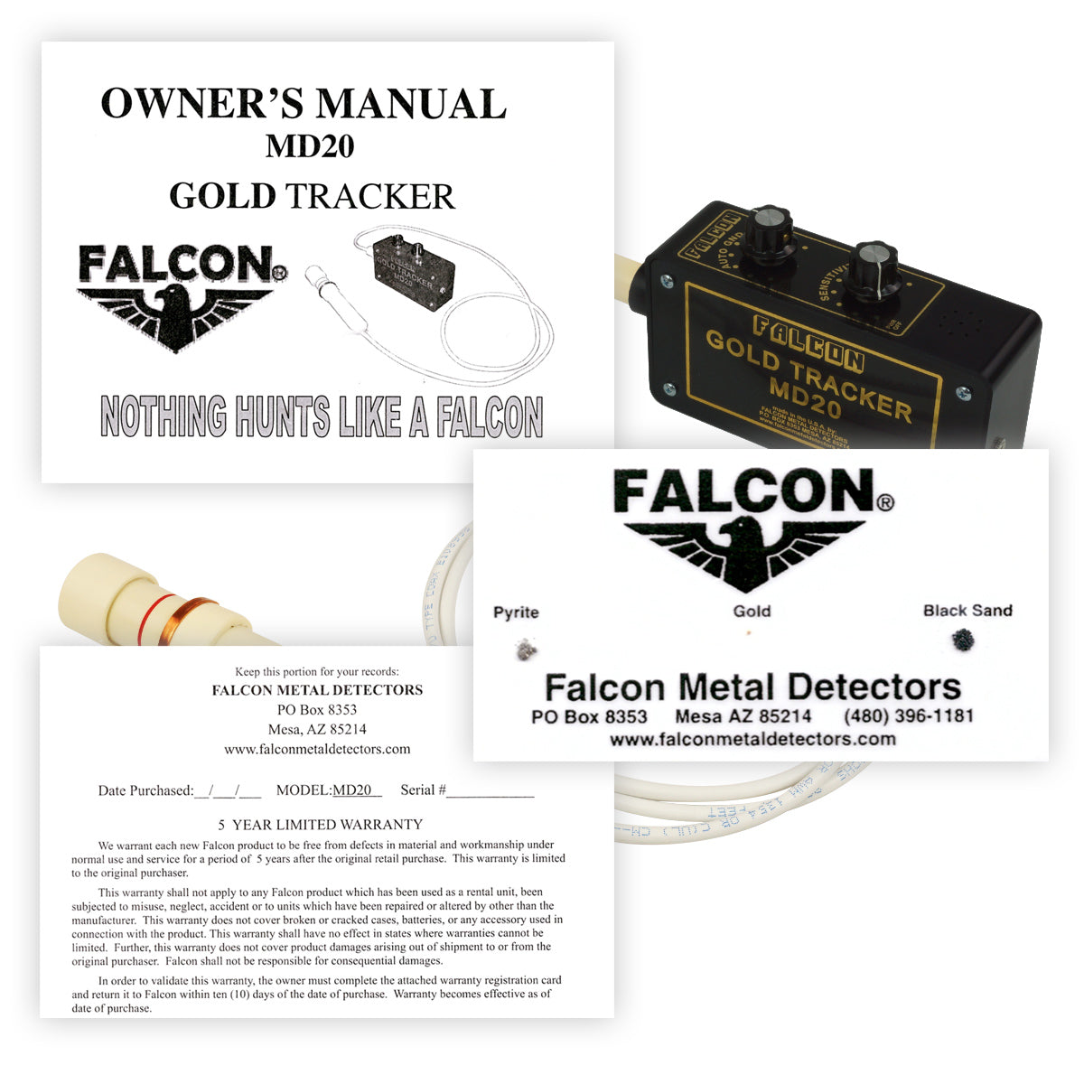 Falcon MD20 Gold Tracker Metal Detector Headphones