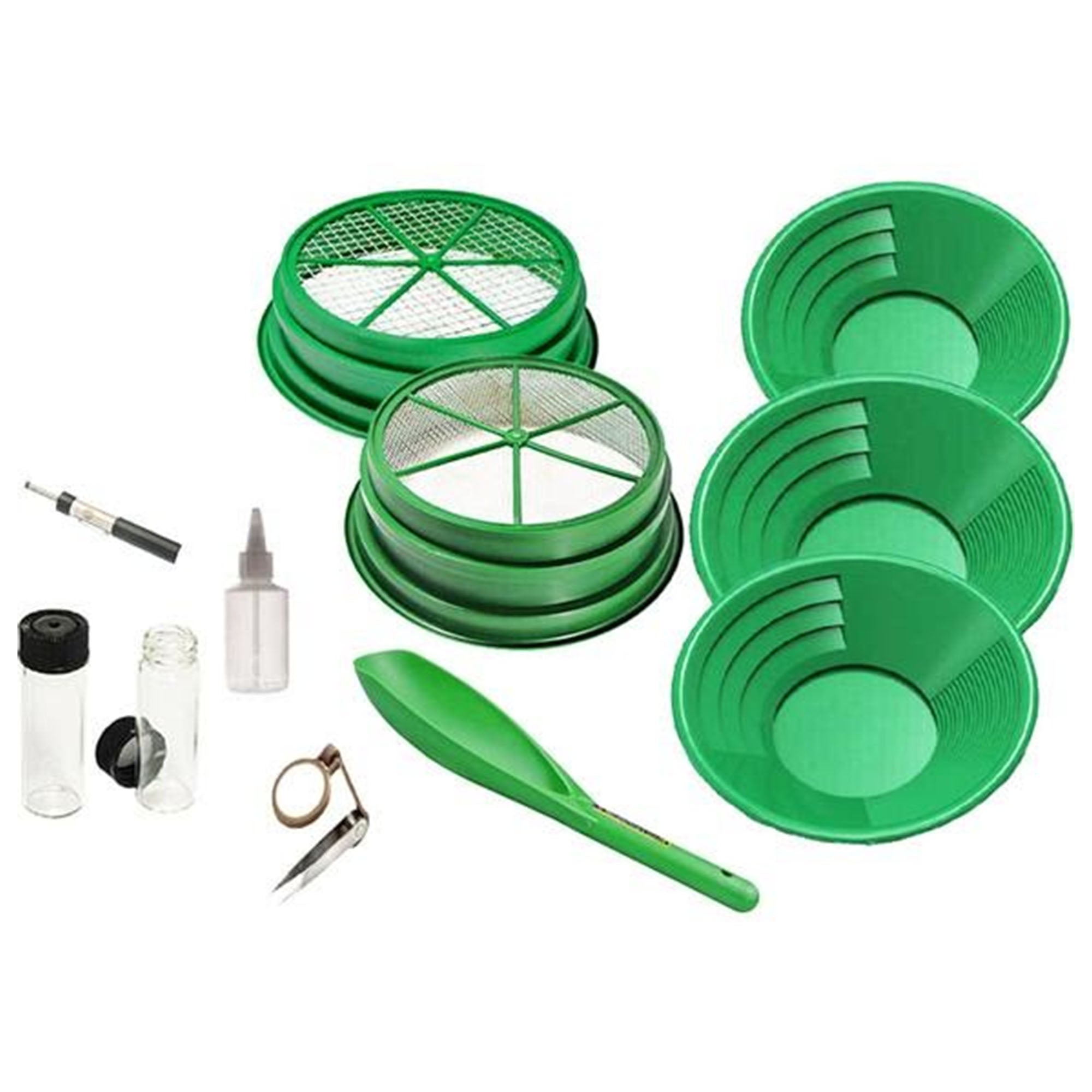 Gold Panning Kit Green Gold Pans Mini Pocket Sluice Box & More