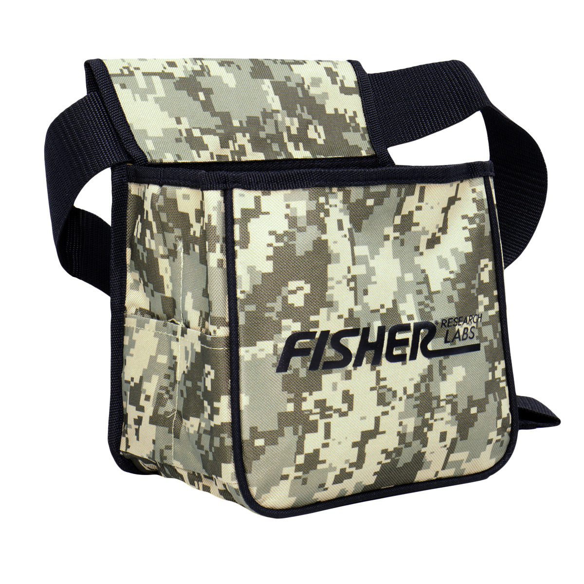 Fisher Metal Detector Camo Pouch two Large Pockets &amp; Belt