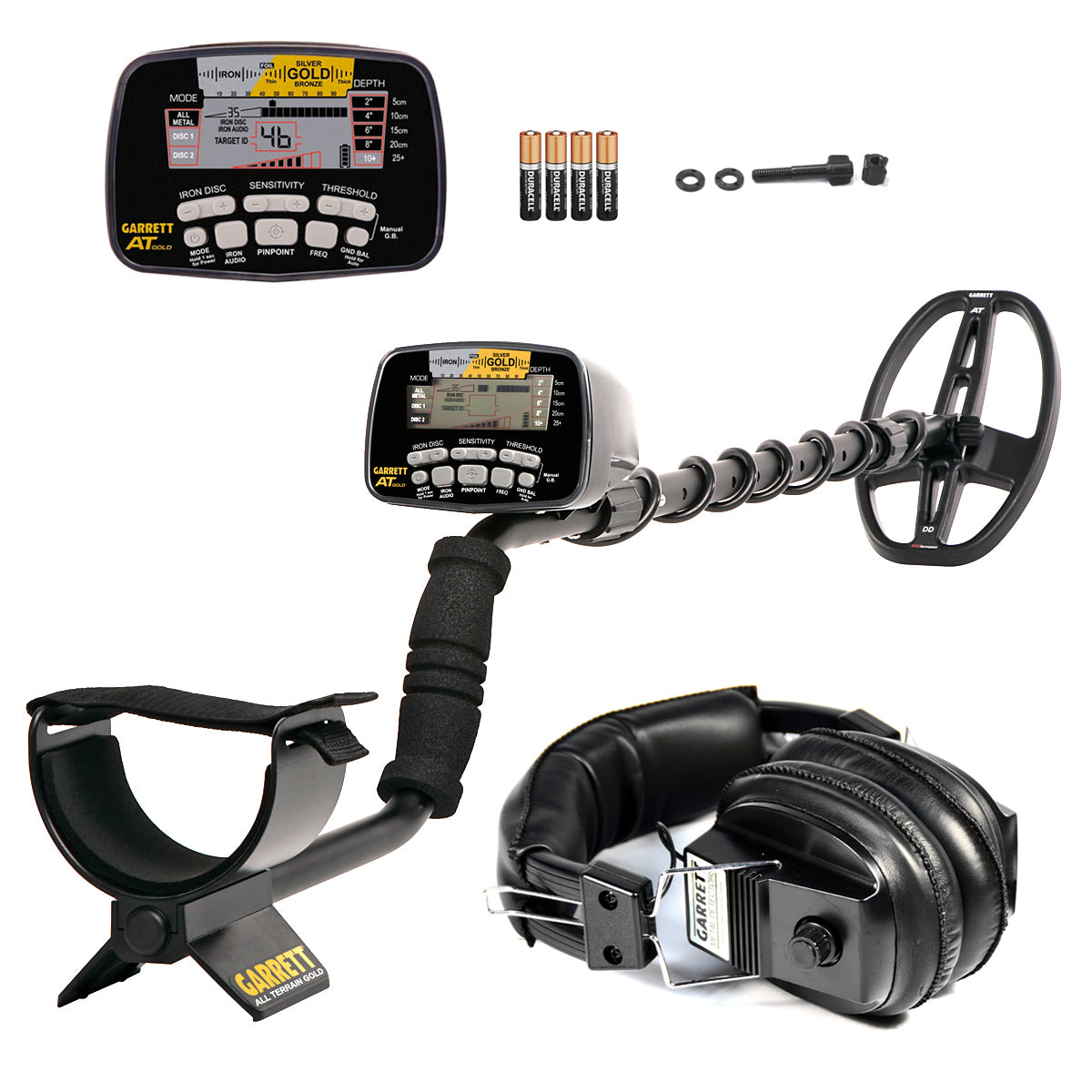 Garrett ACE 300 Metal Detector, Headphones, Bag, Pouch, Digger, Waterproof  Coil+
