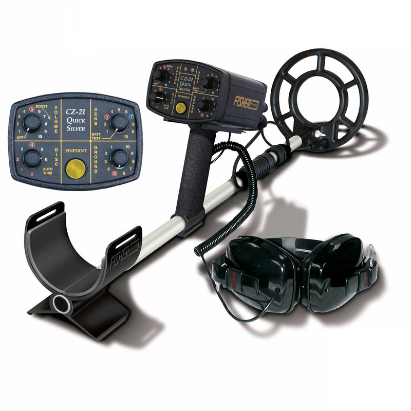 Fisher CZ-21 Metal Detector with 8" Concentric Search Coil and 2 Year Warranty