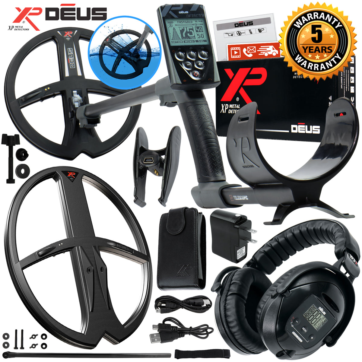 XP Deus Detector Gold & Relic Hunt Combo, Headphones, Remote and 2 X35 Coils