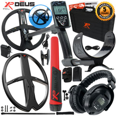 XP Deus Metal Detector, MI-4 Pinpointer, WS5 Headphones, Remote & 2 X35 Coils