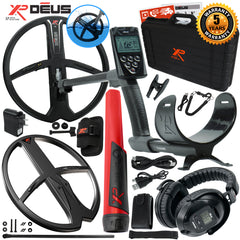 XP Deus Metal Detector w/ MI-6 Pinpointer, Headphones, Remote and 2 X35 Coils