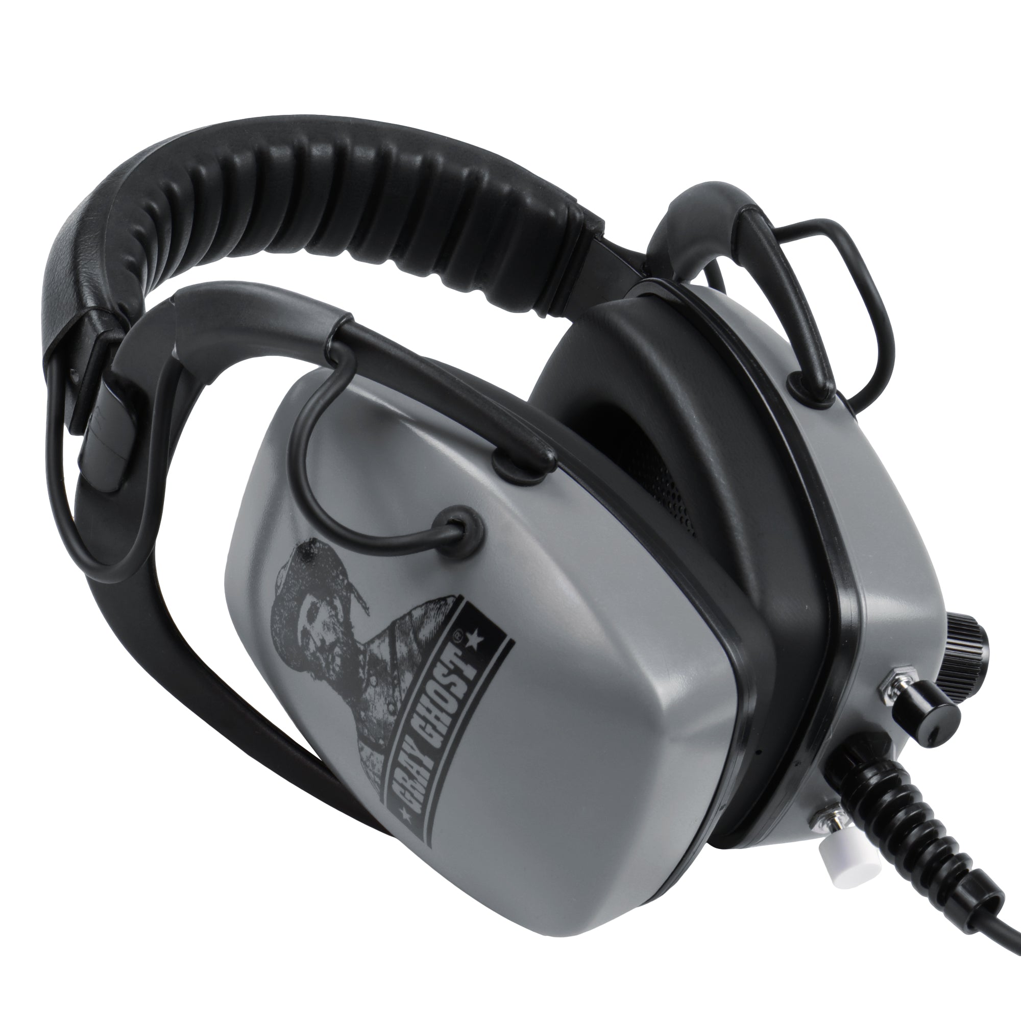 DetectorPro Ultimate Gray Ghost Platinum Series Headphones with 1/4" Angle Plug