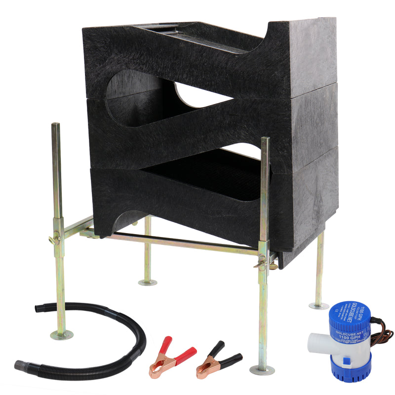 Gold Cube 3 Stack Deluxe Complete Kit, Nugget Zone Banker, Gold Banker Stainless