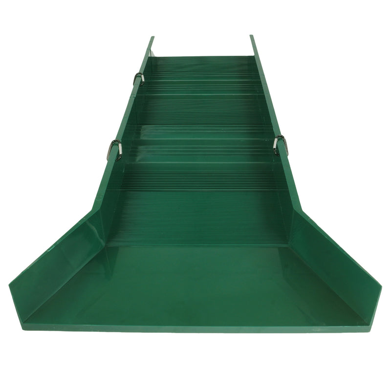 30" Lightweight Green Sluice Box with Shoulder Strap and 3 Carabiners