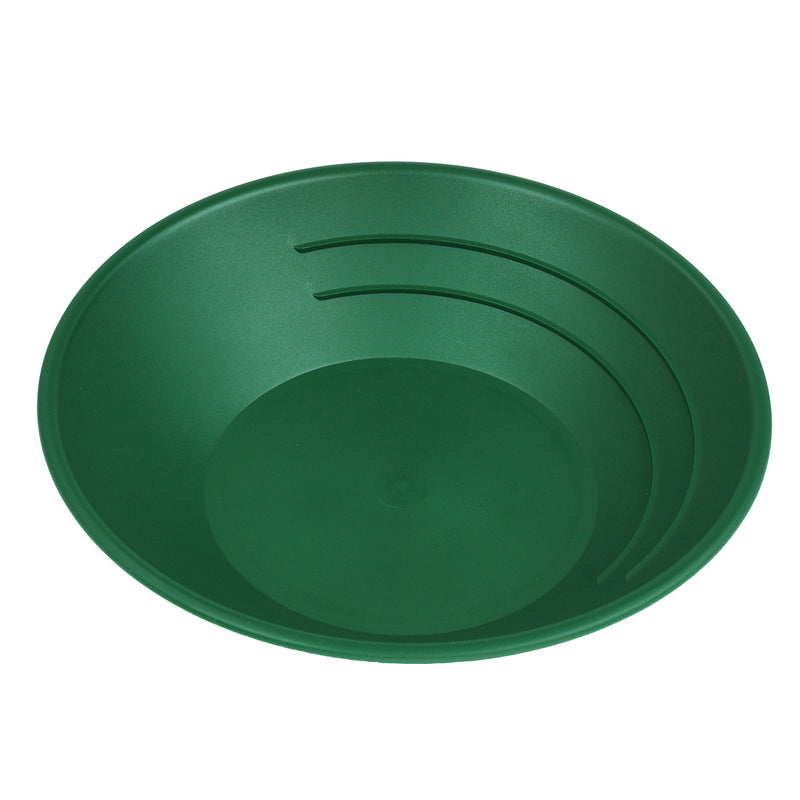 Lot of 2 10" Green Plastic Gold Pans Panning & Snifter Bottle for Prospecting