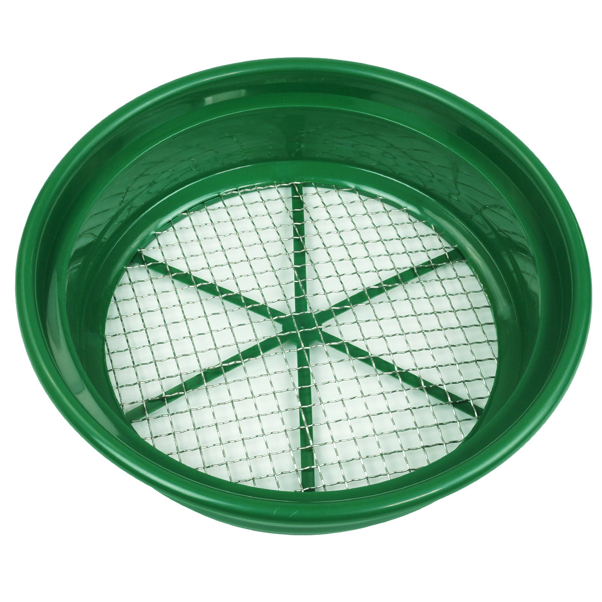 Green Plastic 13-1/4" Gold Sifting Pan Classifier 1/2 Mesh Size