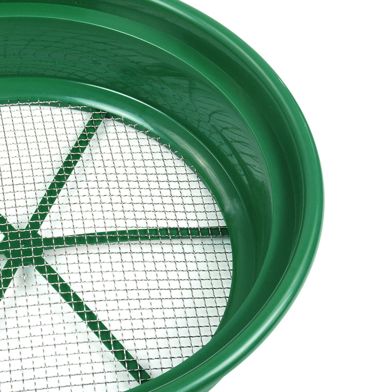 Green Plastic 13-1/4" Gold Sifting Pan Classifier 1/4 Mesh Size