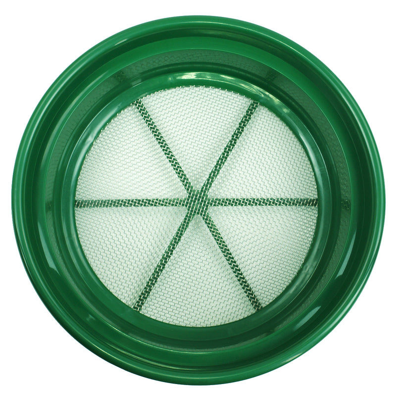 Green Plastic 13-1/4" Gold Sifting Pan Classifier 1/8 Inch Mesh Size
