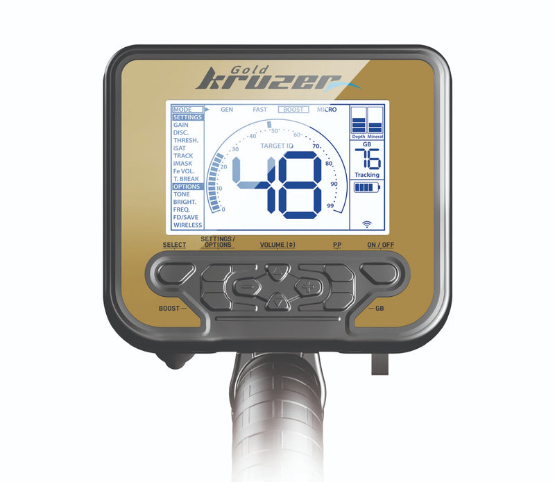 Nokta Gold Kruzer Metal Detector w/ 2  Search Coils & Wireless Headphones