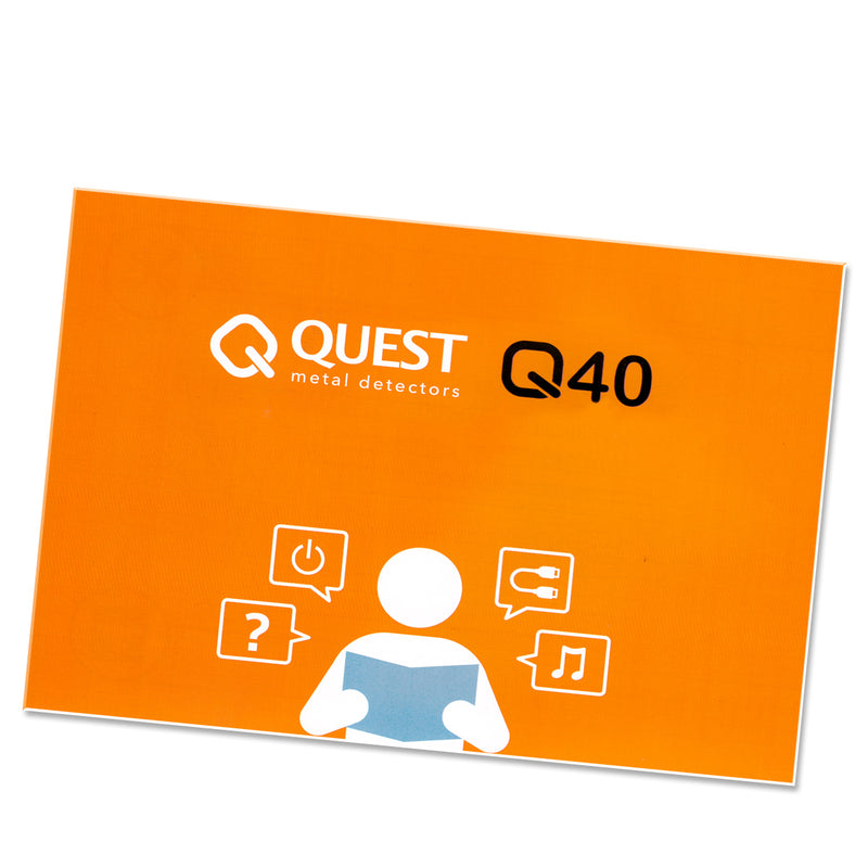 Quest Q40 Metal Detector Pack with 2 Coils, Hat, Wireless HP Pouch and Cover