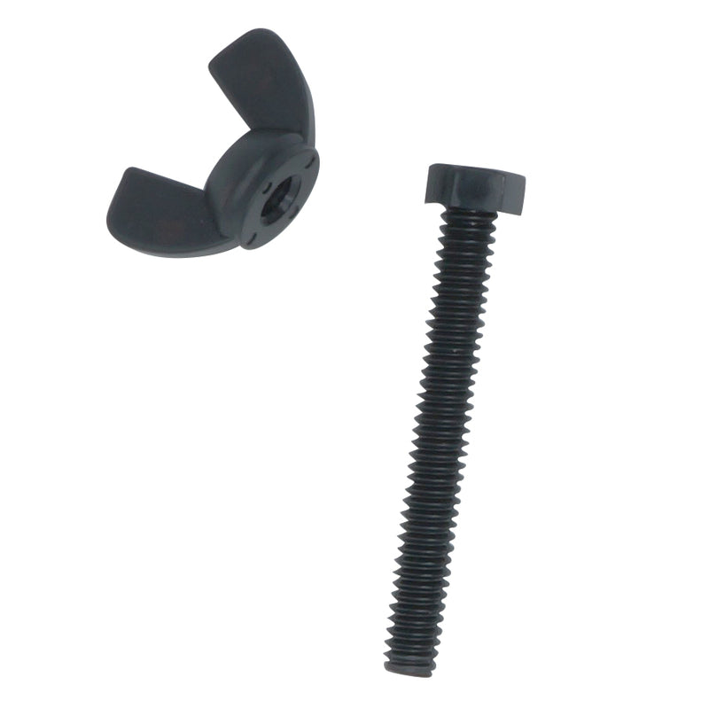 Coiltek 6.35mm Black Nut & Bolt Set for Metal Detector Coil