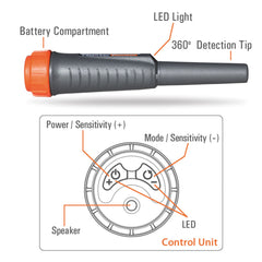 Nokta Pointer Waterproof Pinpointer Metal Detector with Holster &amp; Cover