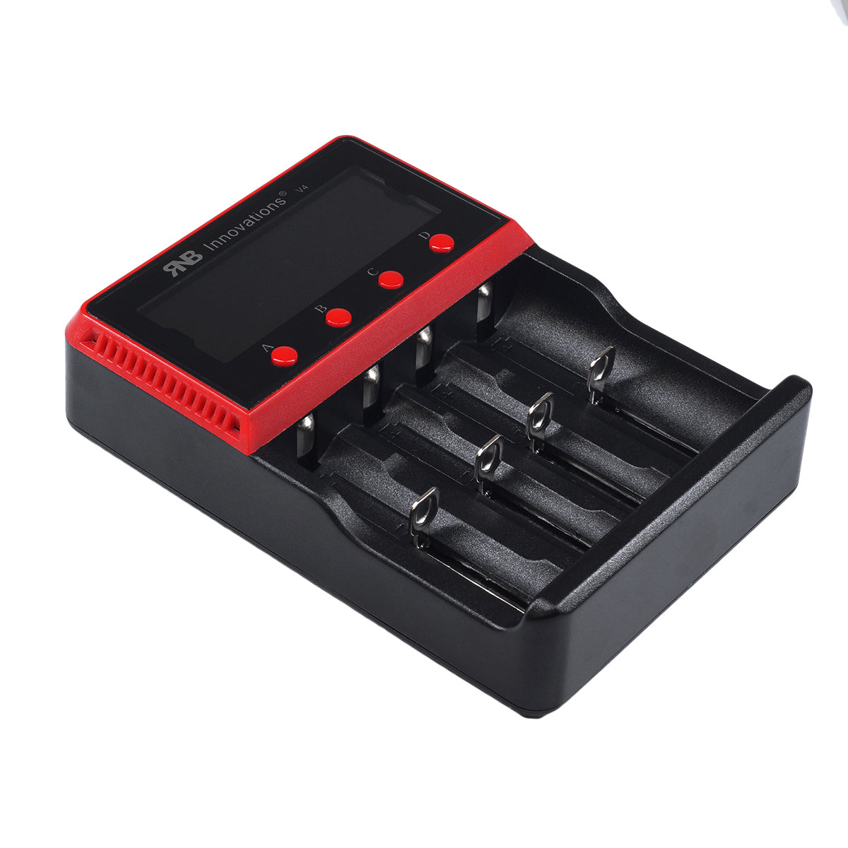 RNB Innovations Smart 4-Slot Portable High-Speed Rechargeable Battery Charger