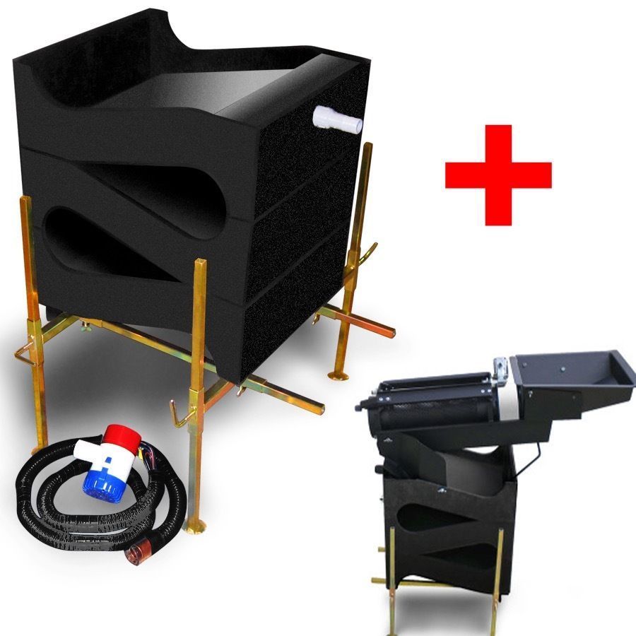 Gold Cube 3 Stack Deluxe Complete Kit with Gold Trommel for Gold Prospecting