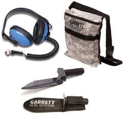 Garrett Bundle w/ Edge Digger, Camo Finds Pouch & Submersible Headphones